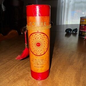Cherokee Red Power Candle with Inspirational Quote